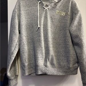 PINK Victoria's Secret Heather Gray Sweater rose sequins